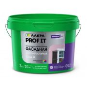 Краска в/э фасадная акриловая. 3 кг. Profi IT. База А. Лакра.