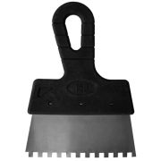 Шпатель нержавеющий зубчатый. 200мм. 8Х8мм. KORVUS.