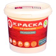 Краска фасадная для кирпича акриловая матовая  ВД-ДР 03-04, 1кг, Дом ремонта. Красный кирпич.
