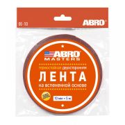 Лента клейкая двусторонняя на вспененной основе. Белая 10мм*5м. Термо. ABRO.