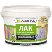 Лак акриловый тонированный с УФ-фильтром. 10,0 КГ. Сосна. Лакра.