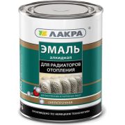 Эмаль для радиаторов алкидная полумат. белая Лакра, 0,9кг.