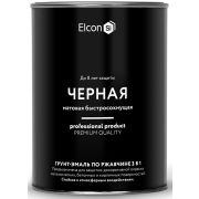 ГРУНТ-ЭМАЛЬ. 3 в 1. ЧЕРНАЯ матовая. По ржавчине. 0,8 КГ. Элкон