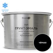 ГРУНТ-ЭМАЛЬ. 3 в 1. ЧЕРНАЯ матовая. По ржавчине. 10,0 КГ. Элкон