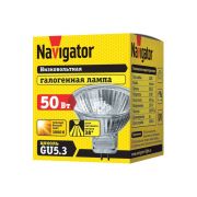 Лампа галогенная с отражателем и защит. стеклом. 50W. 230V. GU5.3. NH-JCDR-50-230-GU5.3. NAVIGATOR