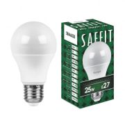 Лампа светодиодная, стандарт, груша. 25W. 230V. E27. 4000K. SBA6525, белый. SAFFIT