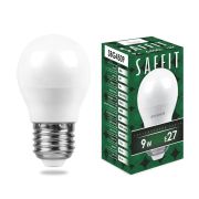 Лампа светодиодная, шар. 9W. 230V. E27. 6400K. SBG4509, дневной. SAFFIT