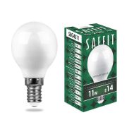 Лампа светодиодная, шар. 11W. 230V. E14. 2700K. SBG4511, тёплый белый. SAFFIT