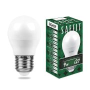 Лампа светодиодная, шар. 9W. 230V. E27. 4000K. SBG4509, белый. SAFFIT