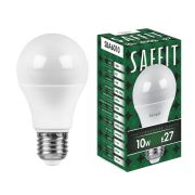 Лампа светодиодная, стандарт, груша. 10W. 230V. E27. 4000K. SBA6010, белый. SAFFIT