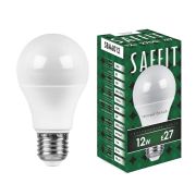 Лампа светодиодная, стандарт, груша. 12W. 230V. E27. 2700K. SBA6012, тёплый белый. SAFFIT