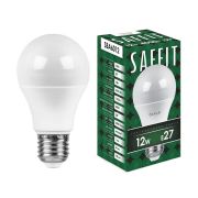 Лампа светодиодная, стандарт, груша. 12W. 230V. E27. 4000K. SBA6012, белый. SAFFIT