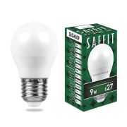 Лампа светодиодная, шар. 9W. 230V. E27. 2700K. SBG4509, тёплый белый. SAFFIT