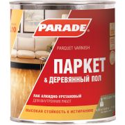 Лак алкидно-уретановый PARADE L10 Паркет & Деревянный пол Полумат., 0,75л