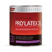 Краска в/э интерьерная латексная  моющ. PARADE PRO LATЕX E 20. 0,9литр. «БАЗА А». Полуматовая.