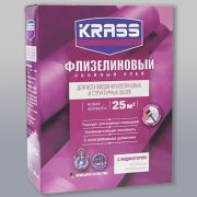 Клей обойный 200гр. ФЛИЗЕЛИНОВЫЙ С ИНДИКАТОРОМ. до 25 кв.м. KRASS