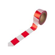 Лента сигнальная. Цвет: красно-белый. 50ммх200метр. СИБРТЕХ