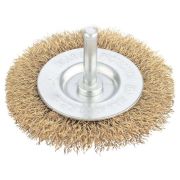 Щетка-крацовка «КОЛЕСО» для ДРЕЛИ. D-50мм, латунная проволока. ХАРД ДВ. МЭКС.