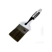 Кисть флейцевая плоская 100х15мм, темная щетина, 2К ручка. «Black White для лака».