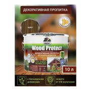 Пропитка по дереву, защитная, Wood Protect орех 10 л. dufa.
