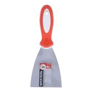 Шпатель малярный нержавеющий, двухкомпонентная рукоятка 80мм. TOOLBERG. «ПРОФИ».