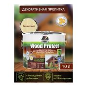Пропитка по дереву, защитная, Wood Protect бесцветная 10 л. dufa.