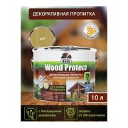 Пропитка по дереву, защитная, Wood Protect дуб 10 л. dufa.
