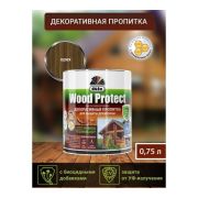 Пропитка по дереву, защитная, Wood Protect орех 0.75 л. dufa.