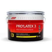 Краска в/э интерьерная латексная  моющ. PARADE PRO LATЕX E 3. 0,9литр. «БАЗА С». Матовая.