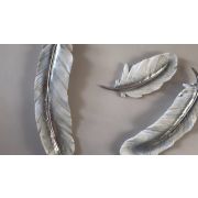 Панно из перышек 3шт, серебро. Light Feather.