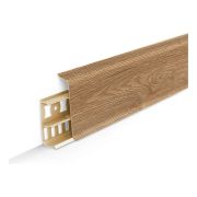 Плинтус пластиковый напольный 70Х22Х2200мм. Дуб янтарный №221. IDEAL Деконика.