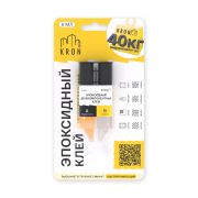 Клей эпоксидный двухкомпонентный (смола+отвердитель) в шприце 6мл. KRONbuild