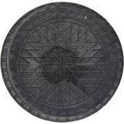 Люк (крышка) канализационный, для дренажного колодца D-400мм, цвет: черный. Ульяновск.