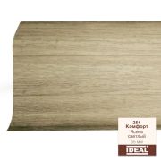 Плинтус пластиковый напольный 55Х22Х2200мм. Ясень светлый №254 IDEAL Комфорт.