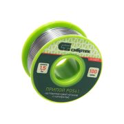 Припой с канифолью POS61. D-1,5 мм. 100гр, на катушке. СИБРТЕХ.