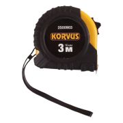 Рулетка 3.0мХ16мм Korvus обрезин. корпус.