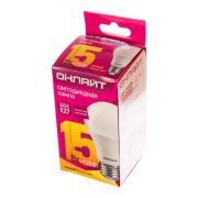 Лампа светодиодная OLL-A60-15W-230-2.7K-E27. Теплый белый свет. ОНЛАЙТ