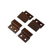 Крепление для москитной сетки, металлическое, верхнее и нижнее, коричневое. 4шт