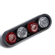 Болты номерного знака на гайке (катафот) красный+белый. 4шт.