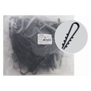 Дюбель-хомут 19-25мм, чёрный, 100 шт., для круглого кабеля. DCL00-19-25. STEKKER